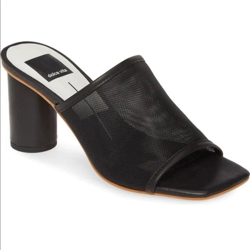 Dolce Vita Norah Mesh Slide Heel In Black